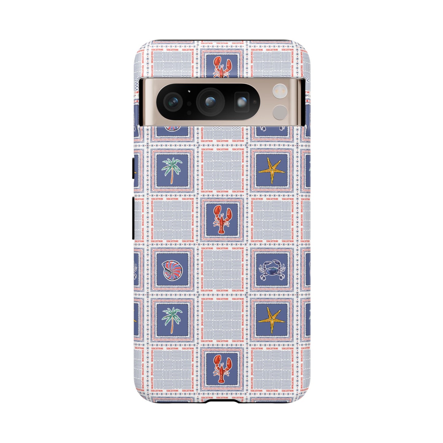 Lobsters Sailboats Seashells - Cell Phone Tough Case