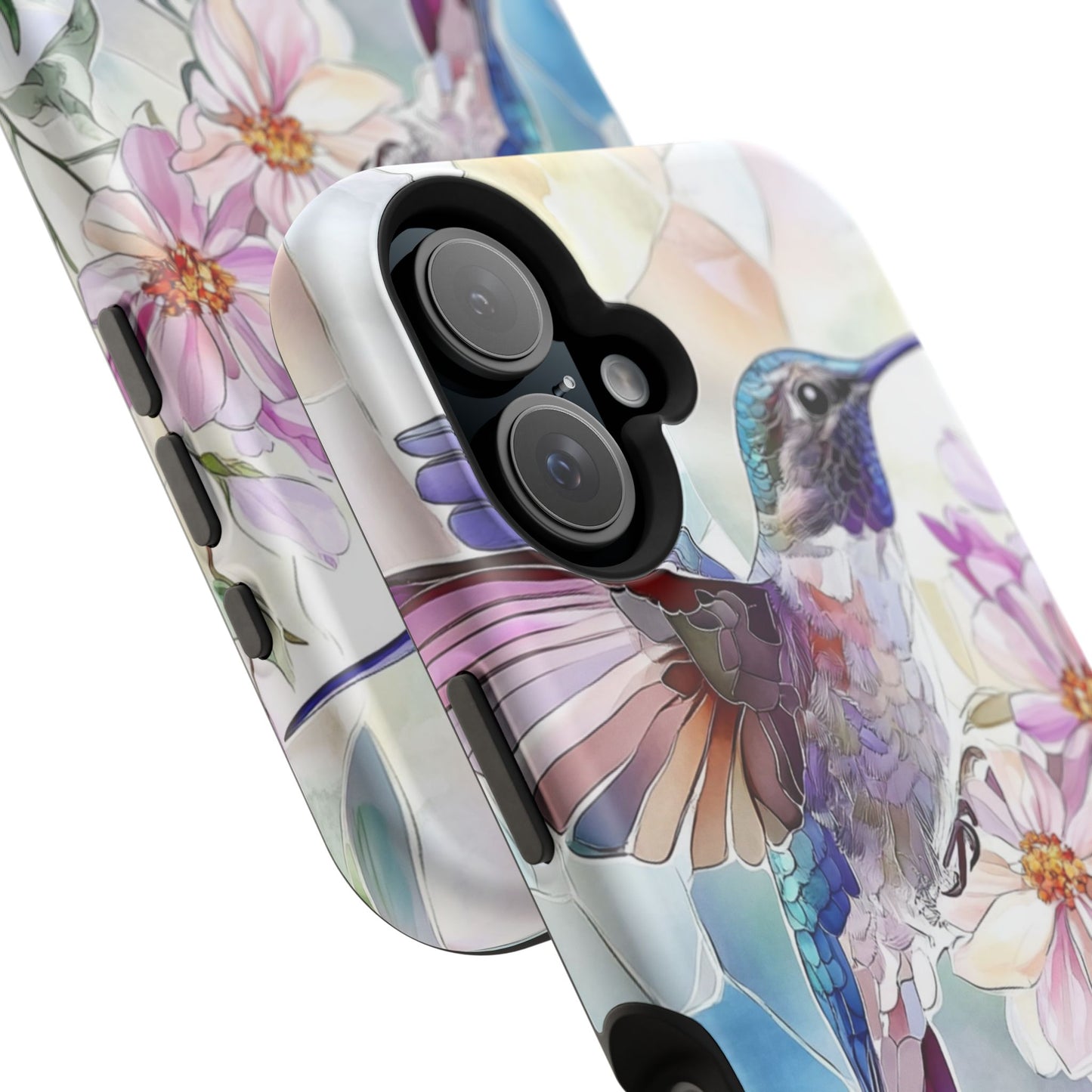 Stained Glass Hummingbird MagSafe iPhone Case
