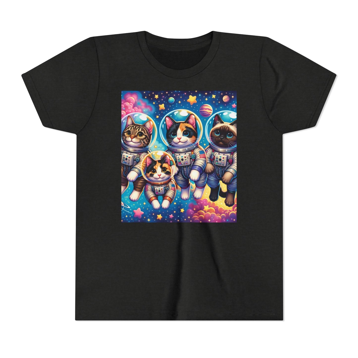 Kids Cats In Space TShirt Kids Graphic Tee
