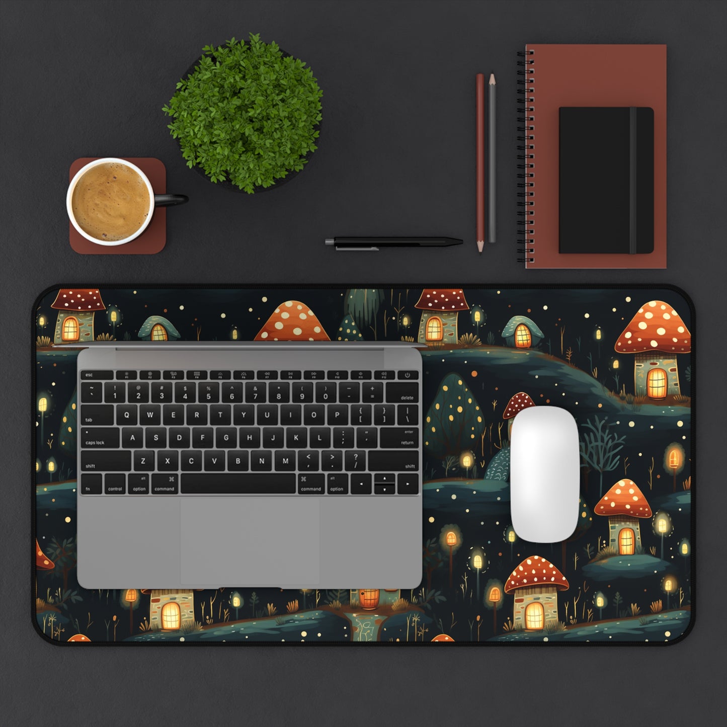 Cottagecore Village Large Desk Mat