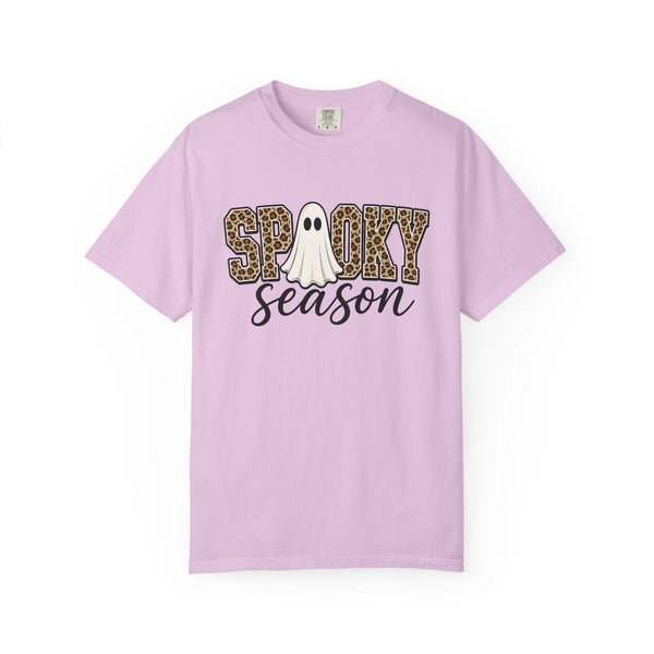 Spooky Season Leopard Print Ghost Halloween Graphic T-Shirt