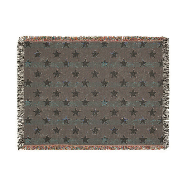 Patriotic Star Woven Blanket - Horizontal