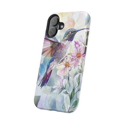 Stained Glass Hummingbird MagSafe iPhone Case