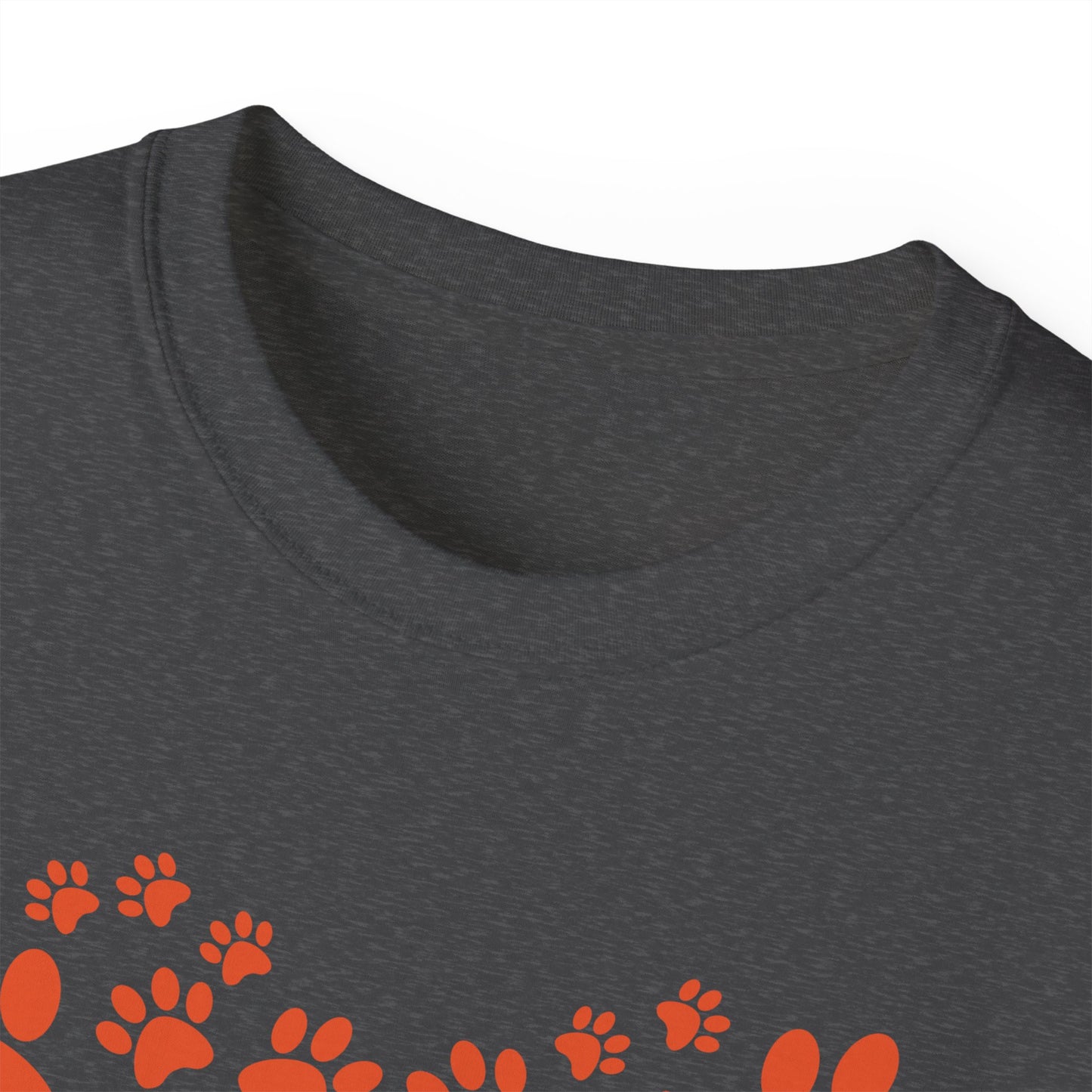Heart Paw Print Unisex Ultra Cotton Tee - Perfect for Pet Lovers