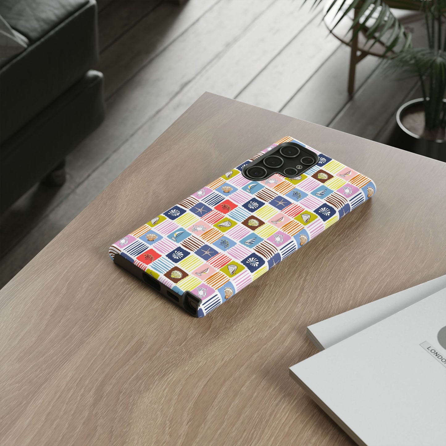 Colorful Seashells Sailboats and Starfish Summer Themed Phone Case