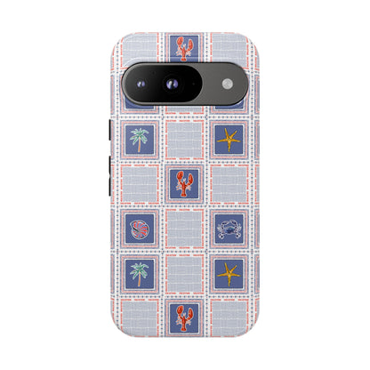 Lobsters Sailboats Seashells - Cell Phone Tough Case