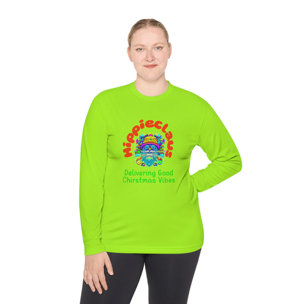 Unisex Long Sleeve TShirt Hippie Claus Graphic Tshirt Funny Tee