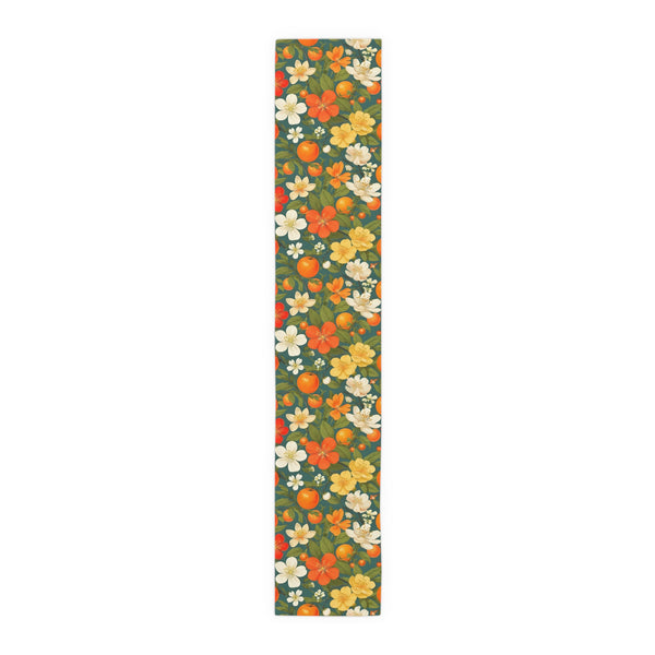 Orange Blossom Floral Table Runner