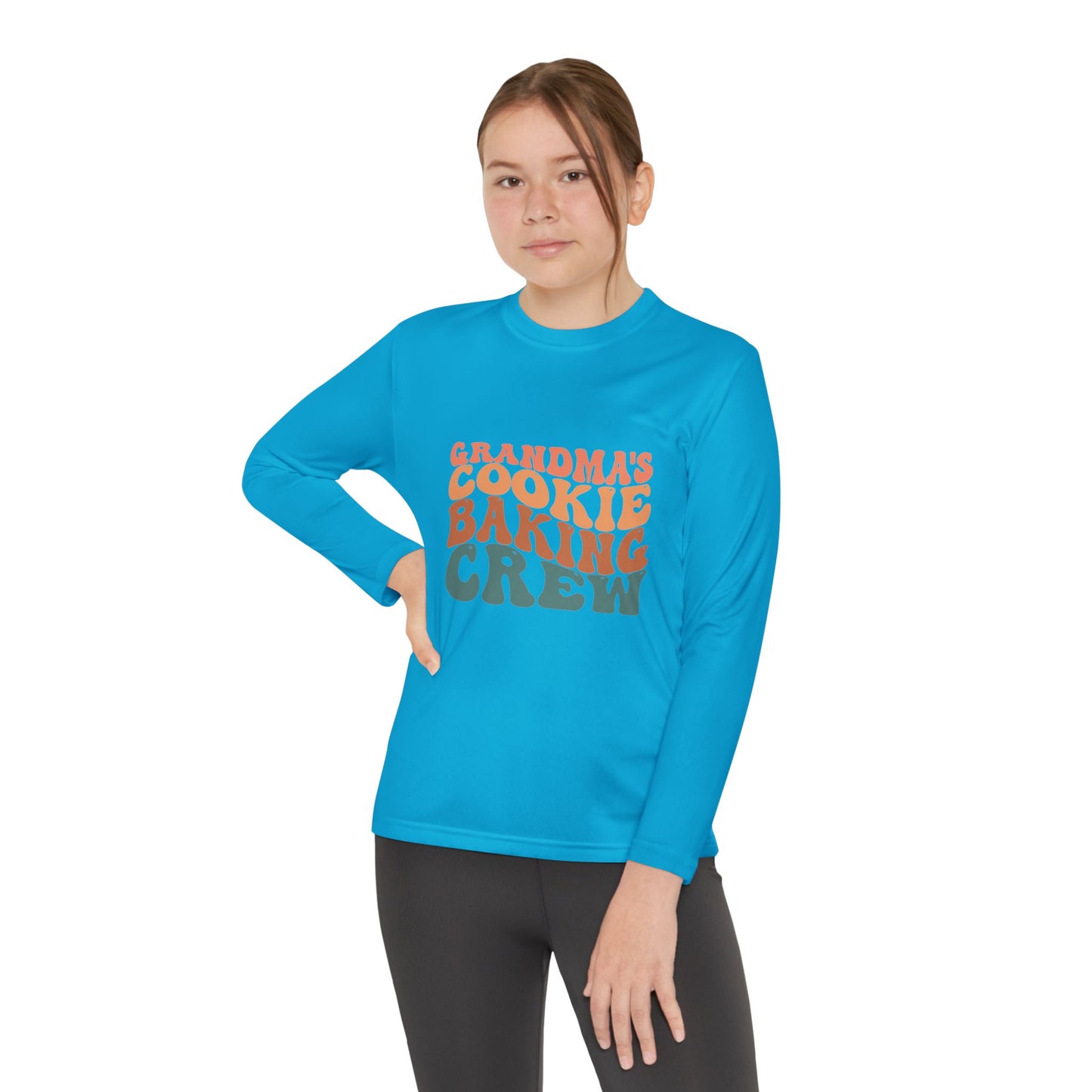 Kids Long Sleeve Grandma Cookie Baking Crew