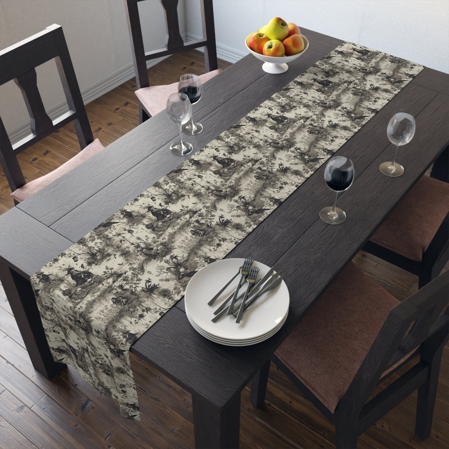 Gothic Toile Table Runner
