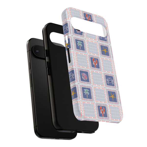 Lobsters Sailboats Seashells - Cell Phone Tough Case