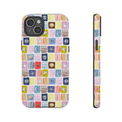 Colorful Seashells Sailboats and Starfish Summer Themed Phone Case