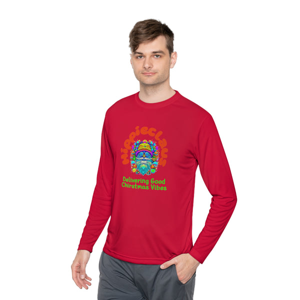 Unisex Long Sleeve TShirt Hippie Claus Graphic Tshirt Funny Tee