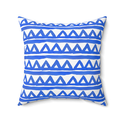 Blue Geometric - Indoor Throw Pillow