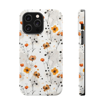 Orange and Yellow Floral MagSafe iPhone Case
