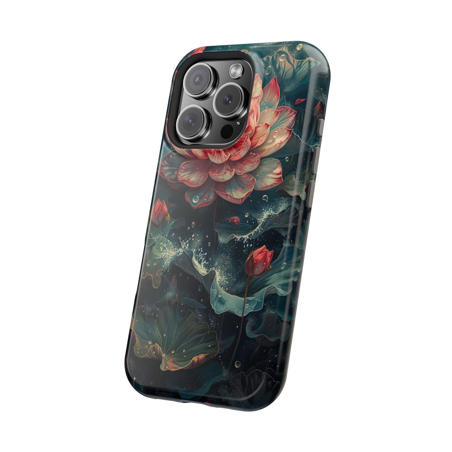 Elegant Lotus Blossom Artistic MagSafe iPhone Case