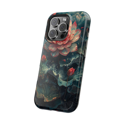 Elegant Lotus Blossom Artistic MagSafe iPhone Case