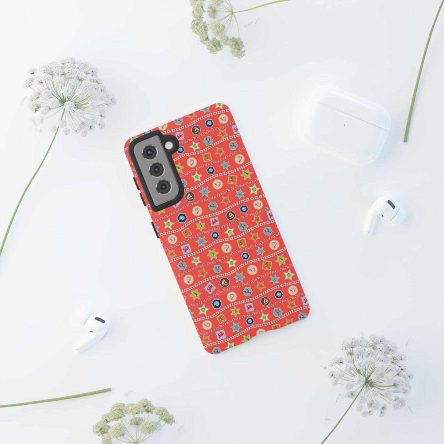 Colorful Summer Icon Patterned Phone Case - iPhone, Pixel, and Samsung Galaxy