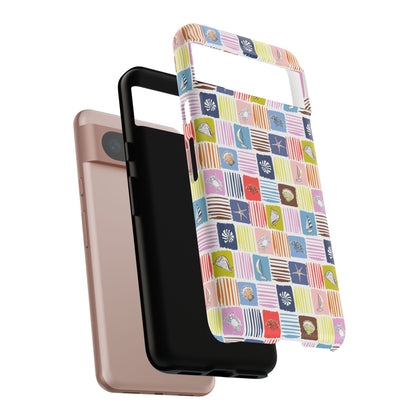 Colorful Seashells Sailboats and Starfish Summer Themed Phone Case