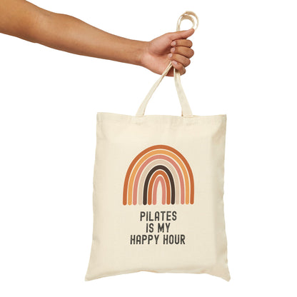Pilates Themed Cotton Tote Bag, Eco-friendly Gym Bag, Workout Gift, Pilates Lover Tote, Yoga Essentials