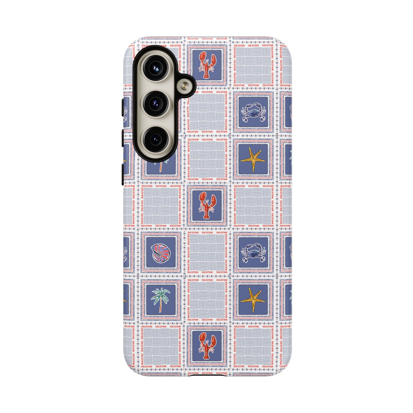 Lobsters Sailboats Seashells - Cell Phone Tough Case