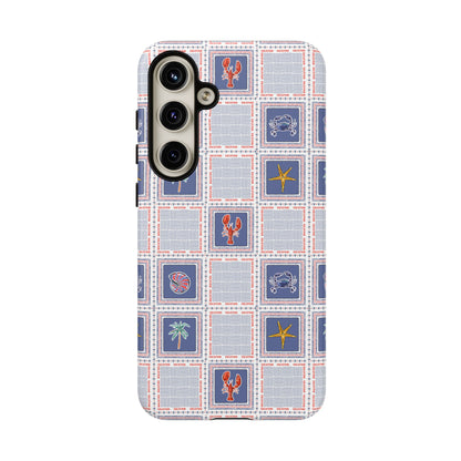 Lobsters Sailboats Seashells - Cell Phone Tough Case
