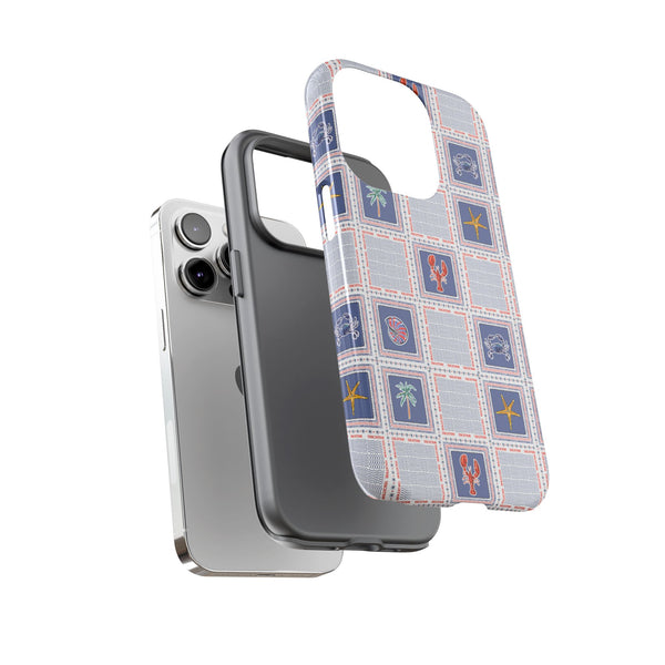 Lobsters Sailboats Seashells - Cell Phone Tough Case