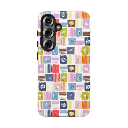 Colorful Seashells Sailboats and Starfish Summer Themed Phone Case