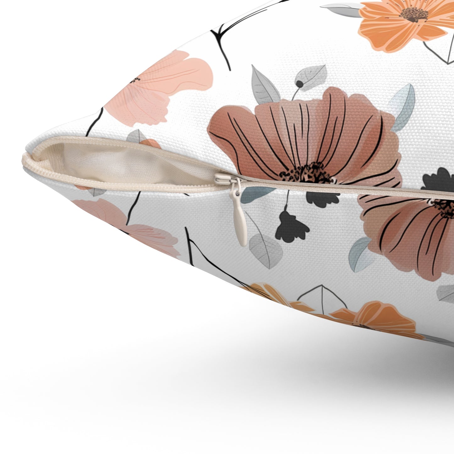 Blush and Mustard Floral - Indoor Throw Pillow