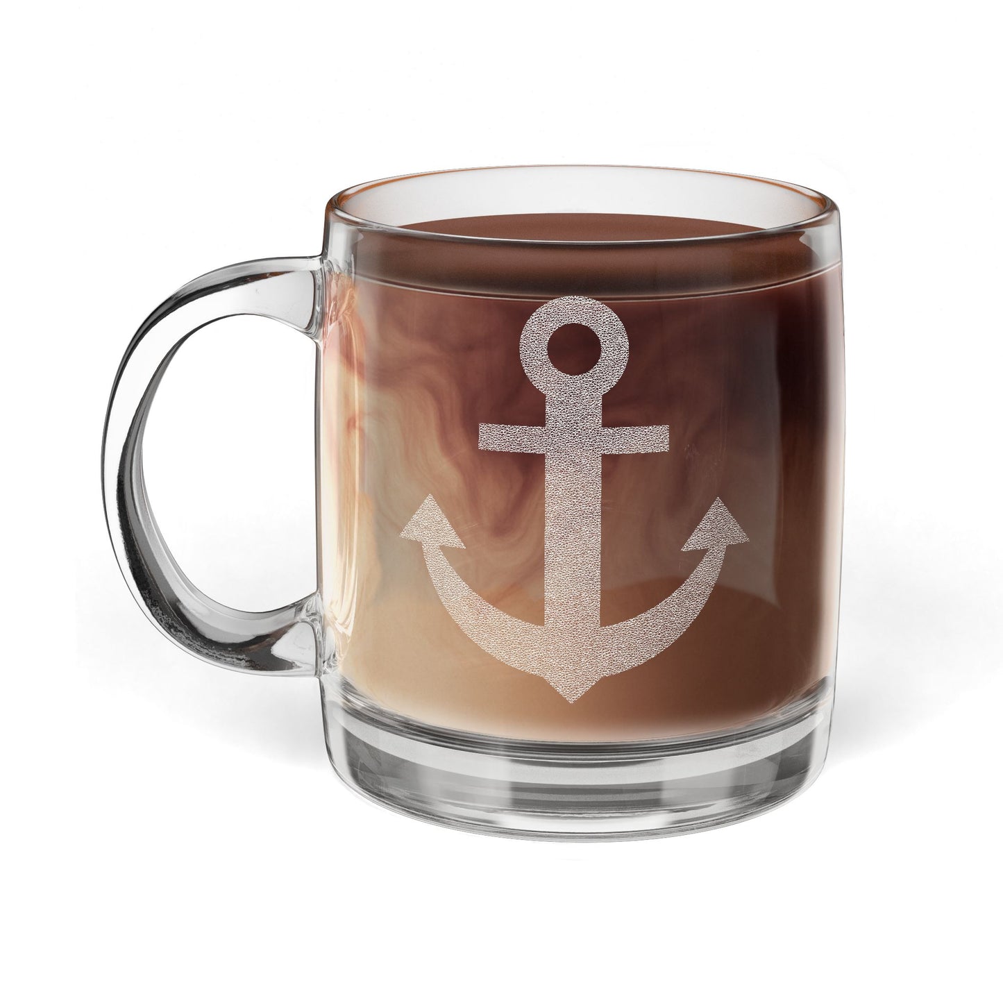 Nautical Anchor Glass Coffee Mug