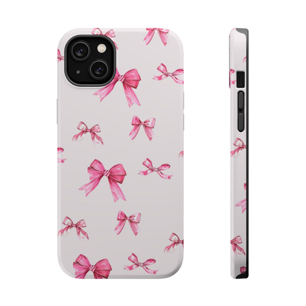 Coquette Pink Bows iPhone Magnetic Tough Case