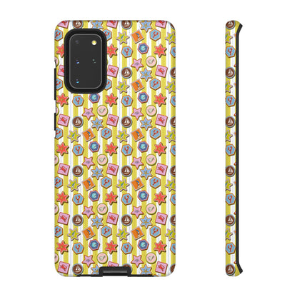 Yellow and White Striped Summer Themed Phone Case
