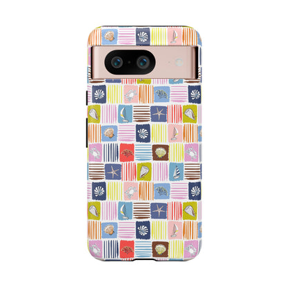 Colorful Seashells Sailboats and Starfish Summer Themed Phone Case