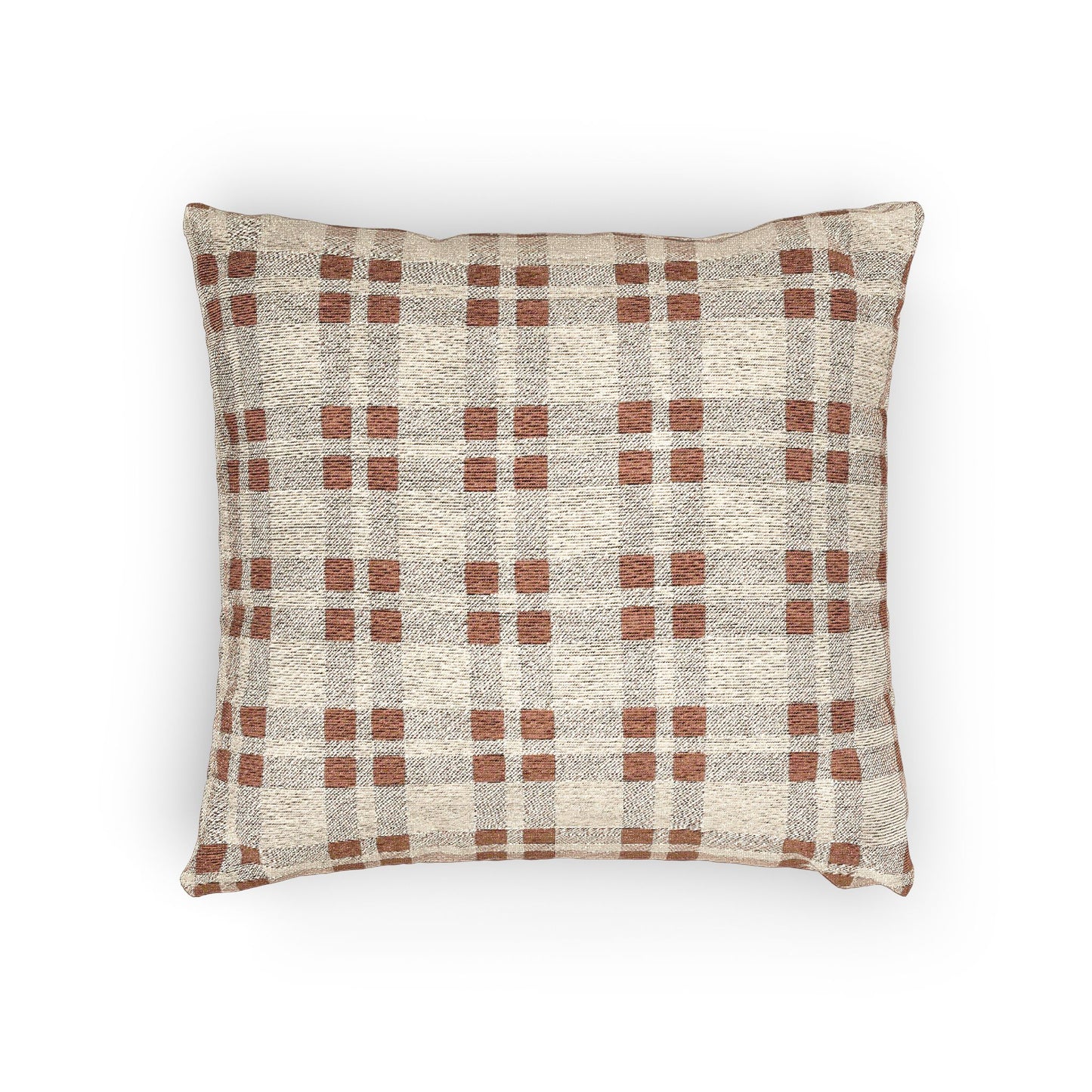 Red and White Plaid - Indoor Woven Pillow