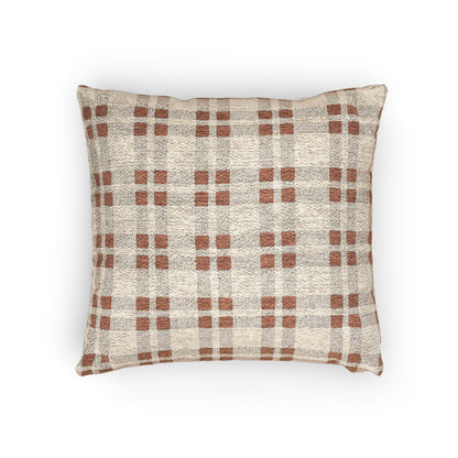 Red and White Plaid - Indoor Woven Pillow