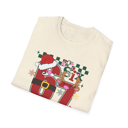 Christmas 67 Shirt – Cute Santa & Reindeer Holiday Graphic Tee – Festive “Six Seven” Xmas Top