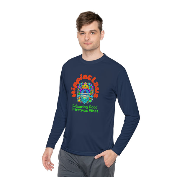Unisex Long Sleeve TShirt Hippie Claus Graphic Tshirt Funny Tee