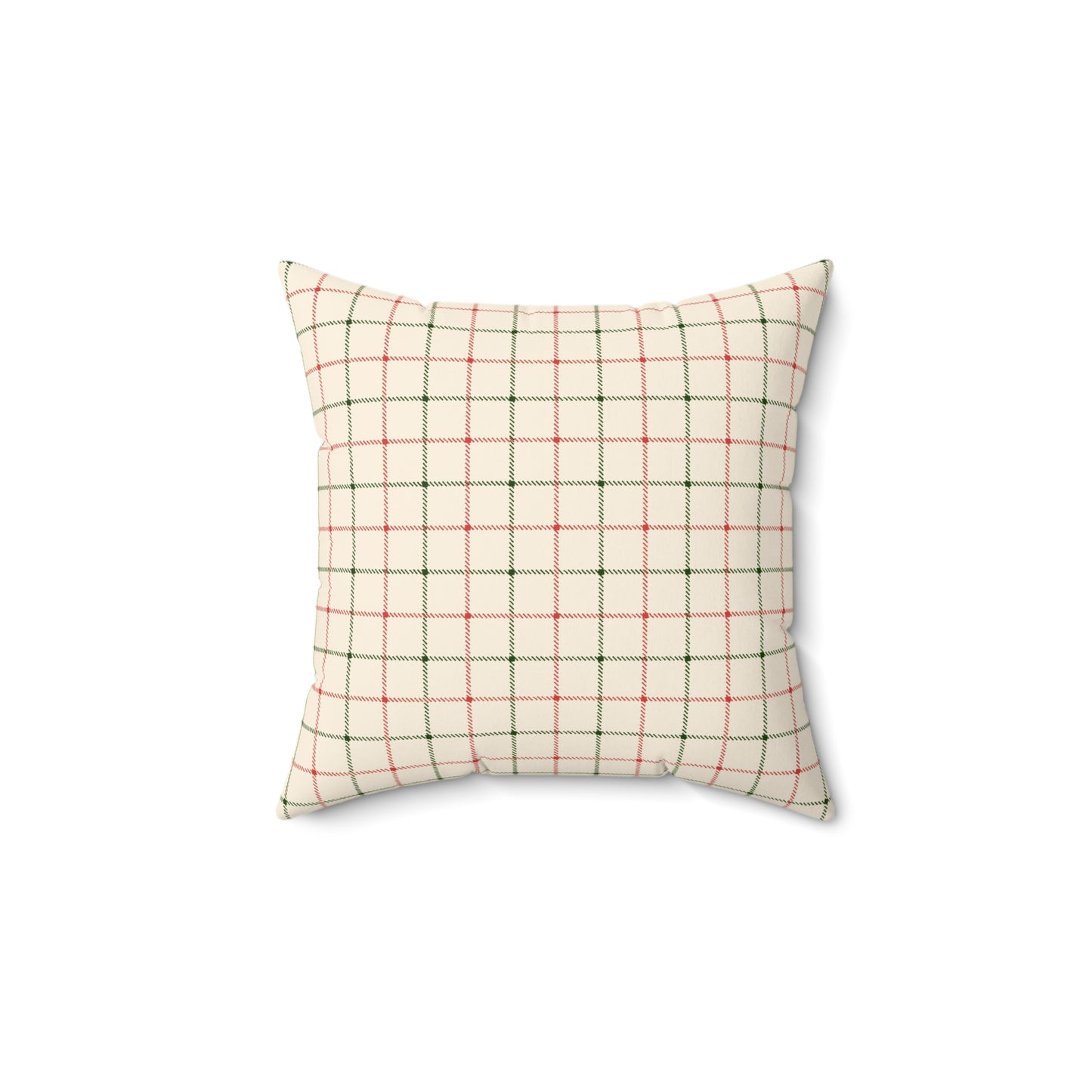 Red and White Gingham - Indoor Throw Pillow - Front and Back Design