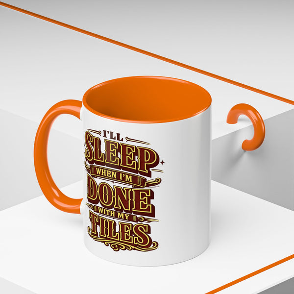 Mahjong Coffee Mug I'll Sleep When Done With My Tiles Game Night Gift