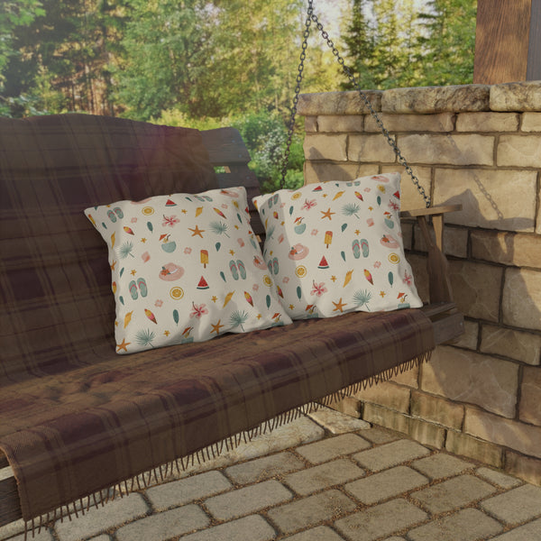 Summer Fun Patterned Outdoor Pillow
