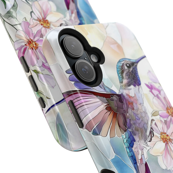Stained Glass Hummingbird MagSafe iPhone Case
