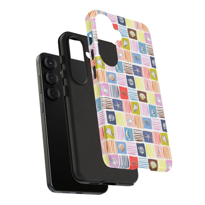 Colorful Seashells Sailboats and Starfish Summer Themed Phone Case