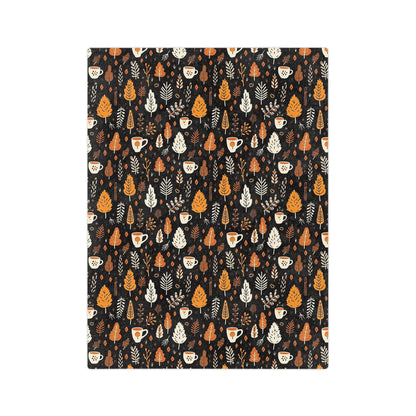 Cozy Fall Velveteen Blanket - Perfect for Autumn, Halloween, and Thanksgiving Decor, Gift for Friends, Family, Home