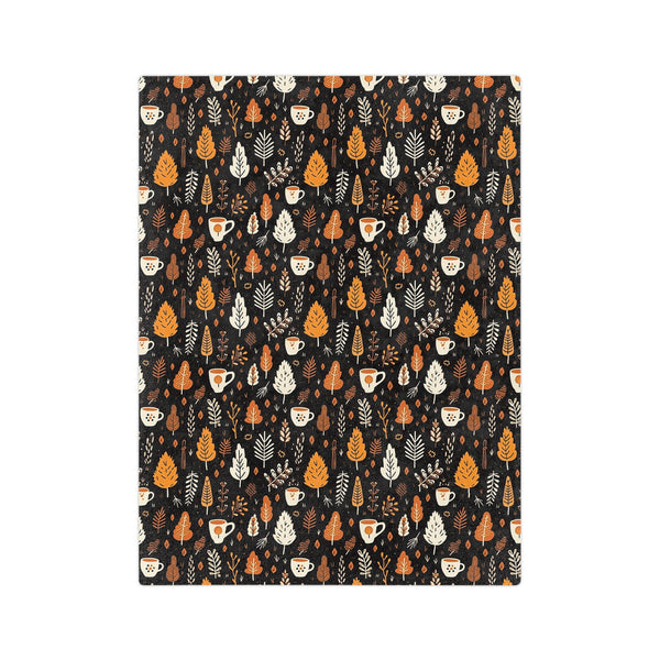 Cozy Fall Velveteen Blanket - Perfect for Autumn, Halloween, and Thanksgiving Decor, Gift for Friends, Family, Home