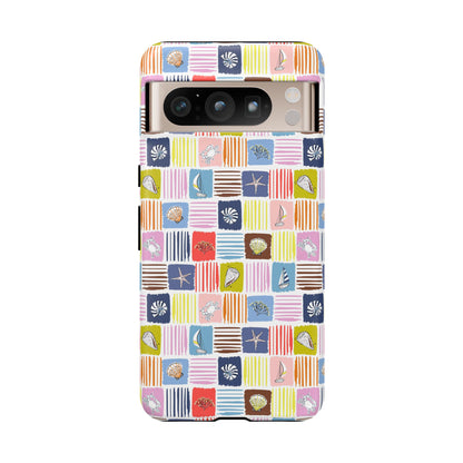 Colorful Seashells Sailboats and Starfish Summer Themed Phone Case