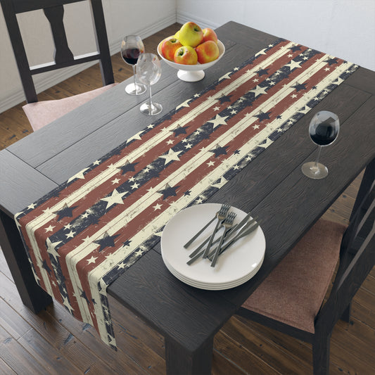 Vintage Stars and Stripes Table Runner