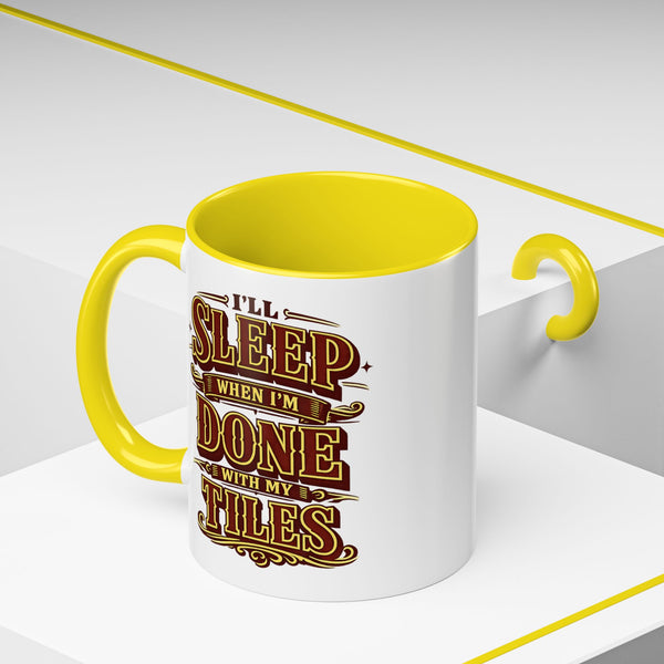 Mahjong Coffee Mug I'll Sleep When Done With My Tiles Game Night Gift