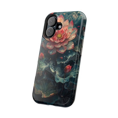 Elegant Lotus Blossom Artistic MagSafe iPhone Case
