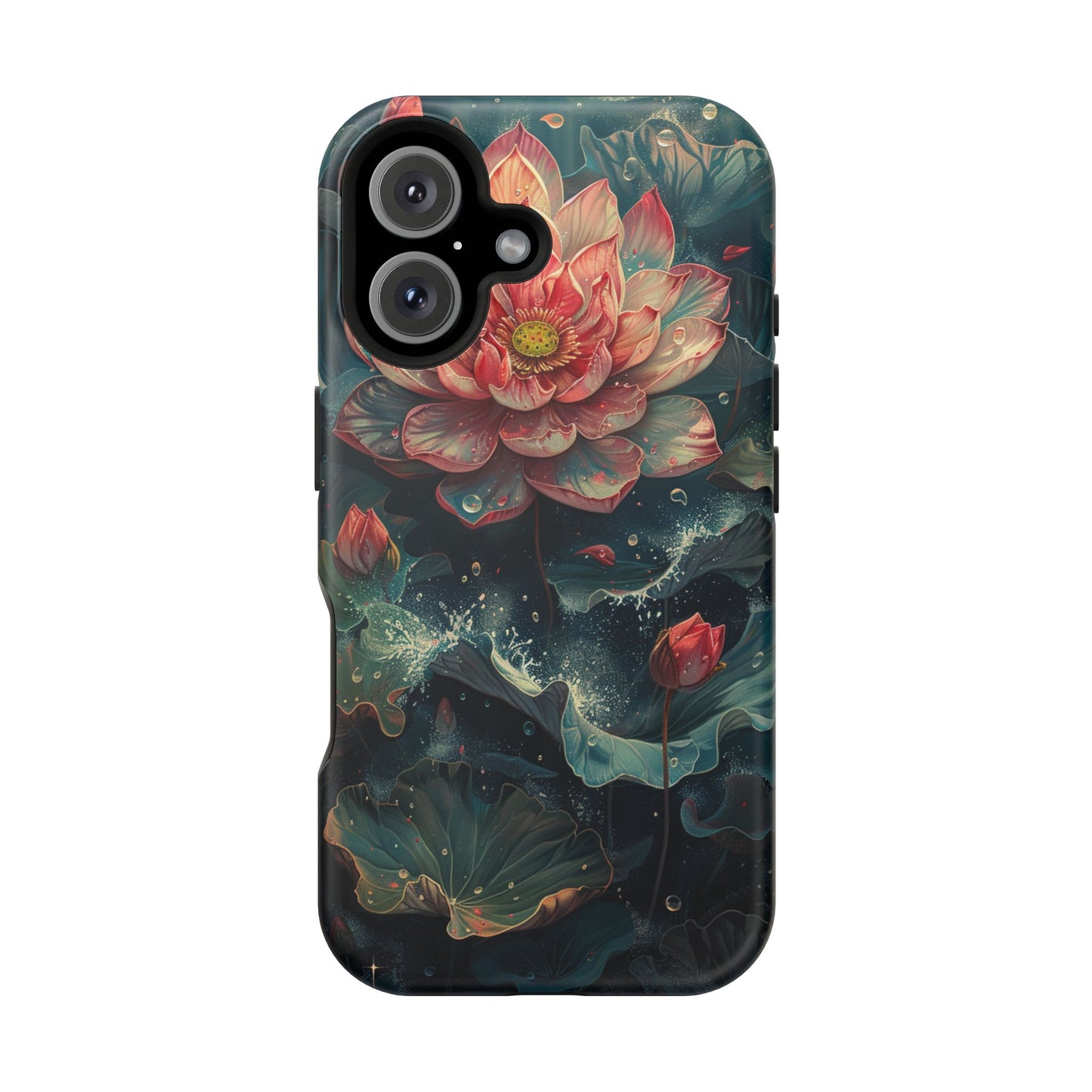 Elegant Lotus Blossom Artistic MagSafe iPhone Case