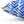 Blue Chevron - Indoor Throw Pillow